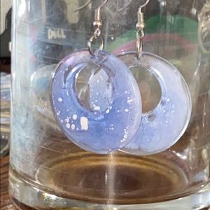 Resin lilac earrings